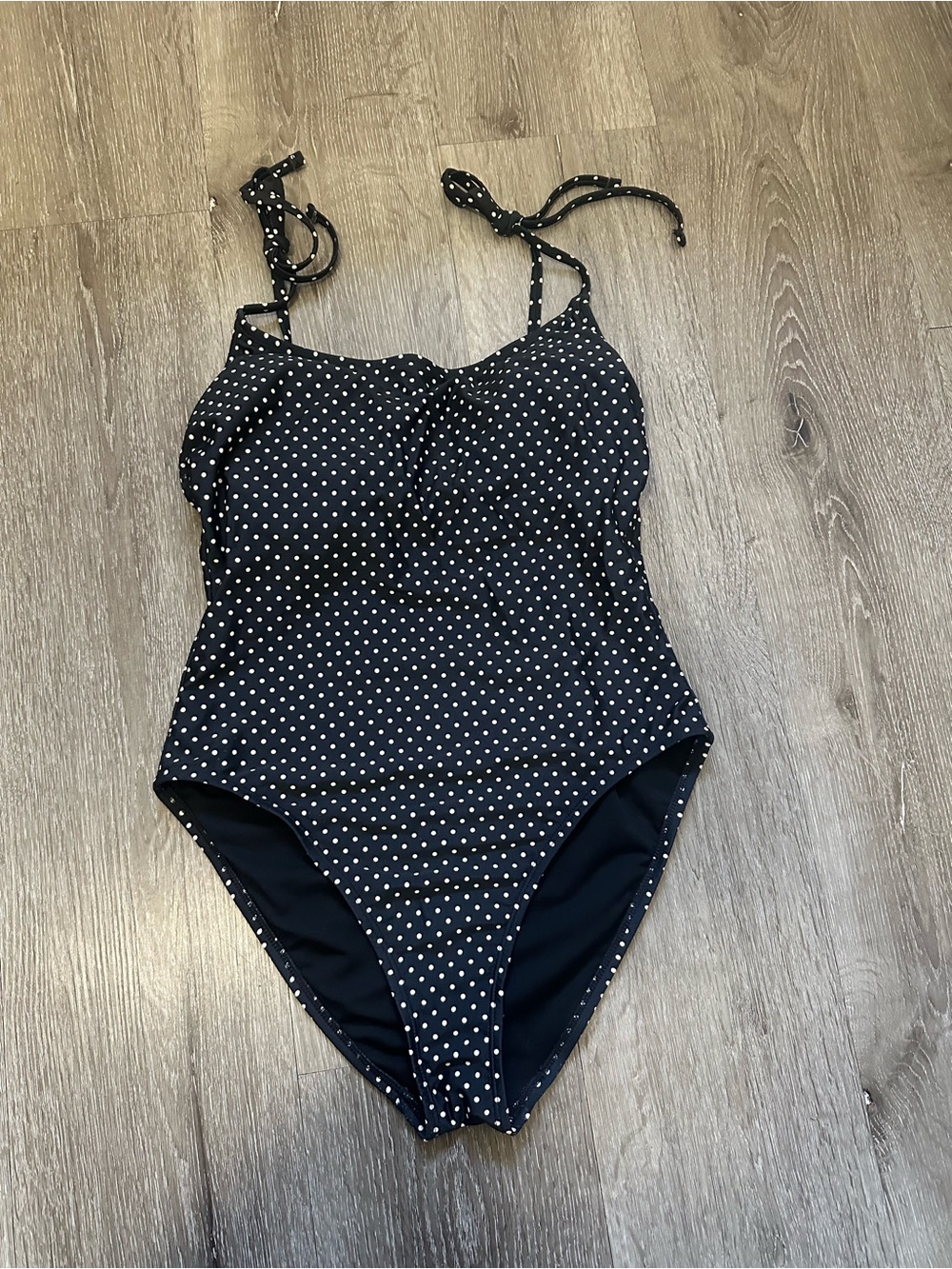 Shade & Shore Black and White Polka Dot One-Piece Swimsuit - Picture 6 of 7